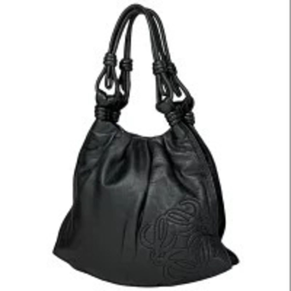 Loewe Anagram 2way Handbag Leather Black